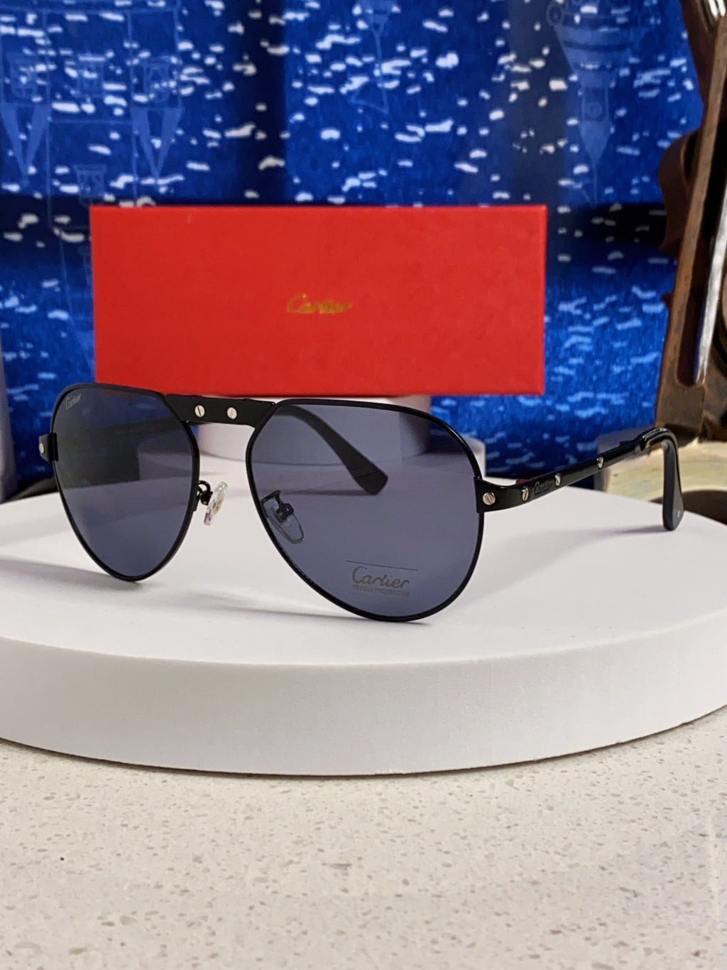 Cartier Folding Fashion Gray Lens Sunglasses for Men & Women