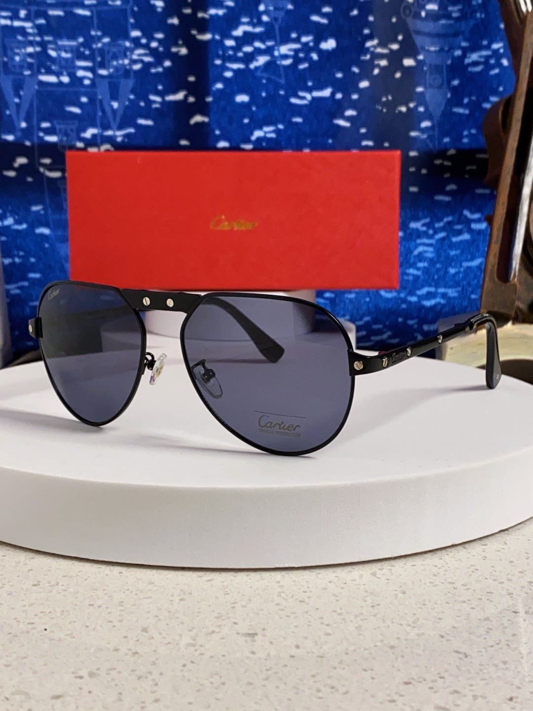 Cartier Folding Fashion Gray Lens Sunglasses for Men & Women