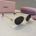 Miu Miu Metal Fashion Silver Lens Sunglasses for Men & Women - 382964