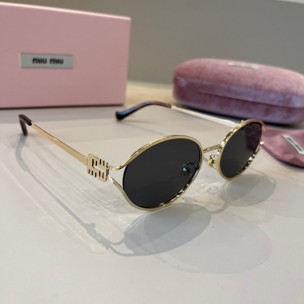 Miu Miu Metal Fashion Silver Lens Sunglasses for Men & Women - 358672