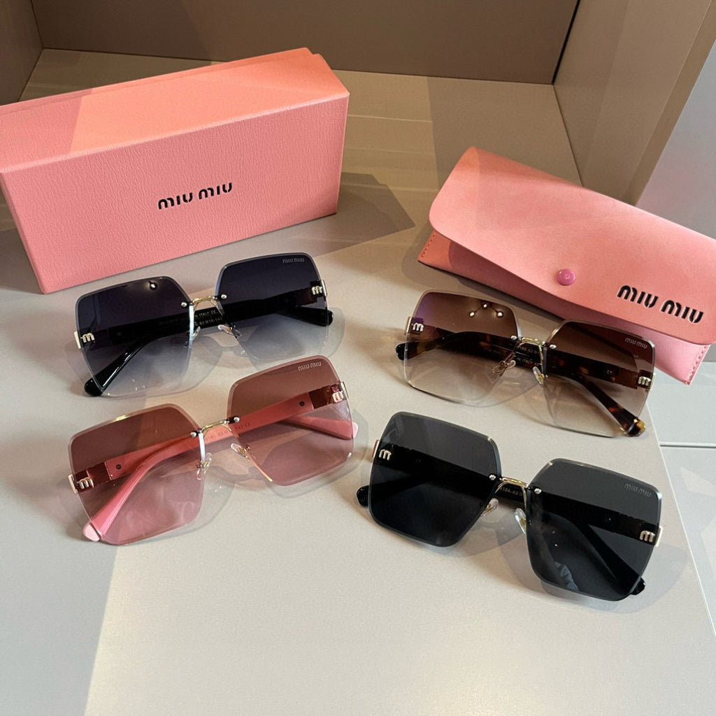 Miu Miu Lightweight Rimless Red Lens Sunglasses for Women - detail image 10