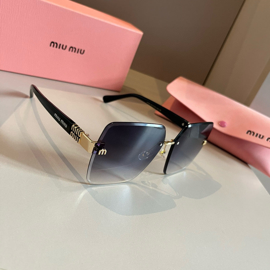 Miu Miu Lightweight Rimless Silver Lens Sunglasses for Women - 487678