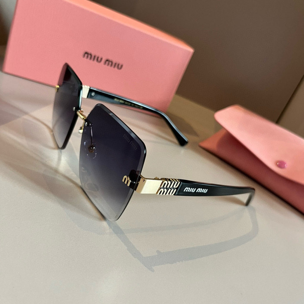Miu Miu Lightweight Rimless Silver Lens Sunglasses for Women - 487678 - detail image 4