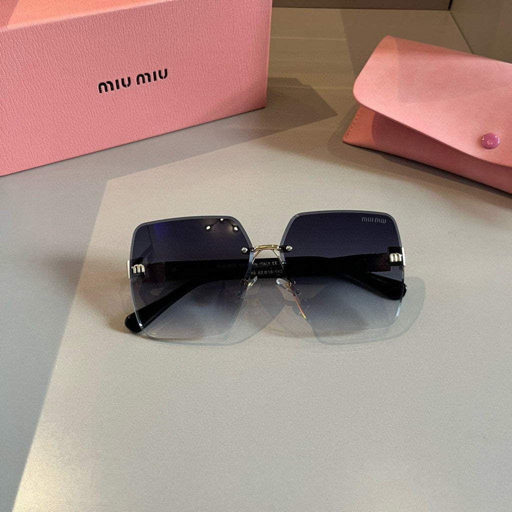 Miu Miu Lightweight Rimless Silver Lens Sunglasses for Women - 487678 - detail image 6