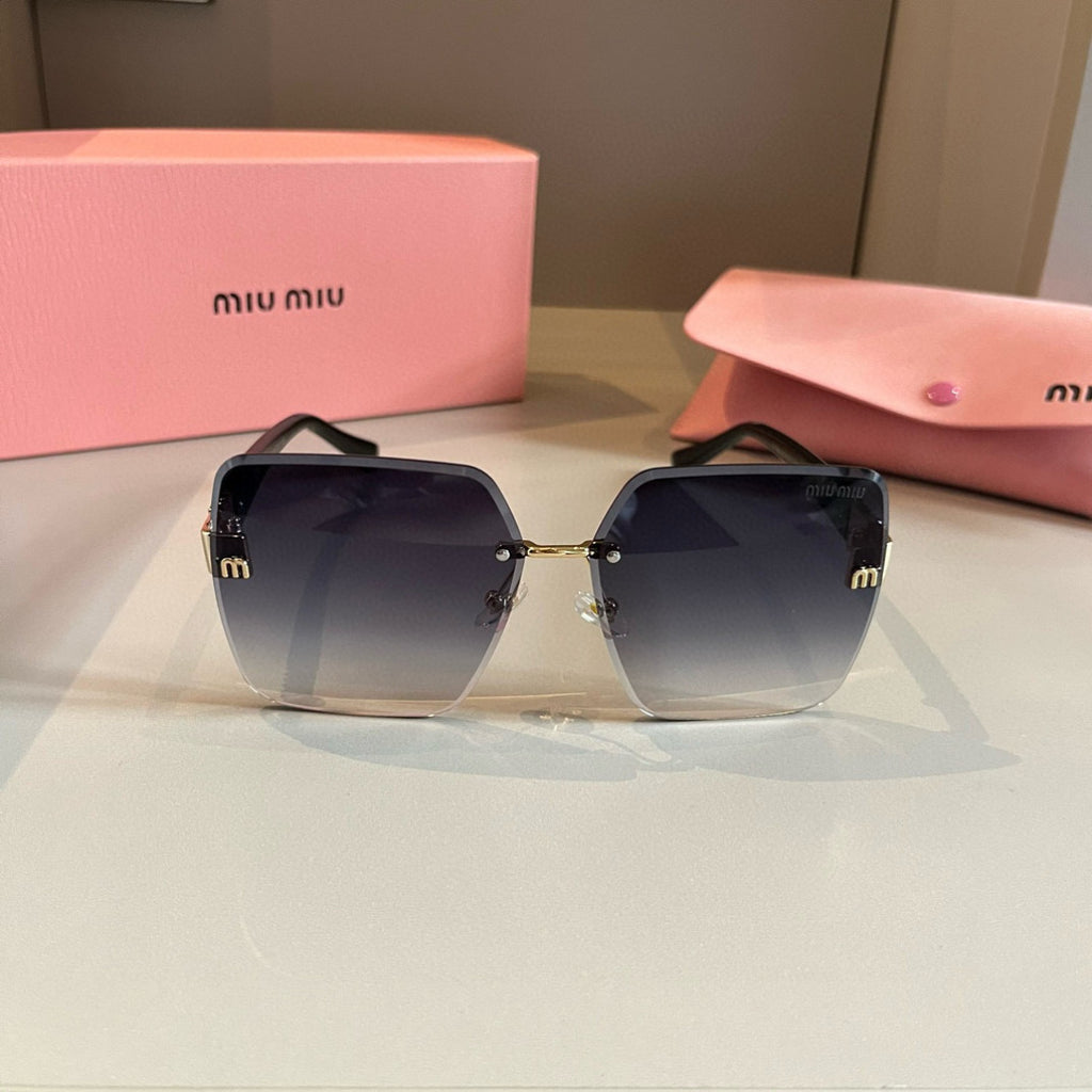 Miu Miu Lightweight Rimless Silver Lens Sunglasses for Women - 487678 - detail image 2