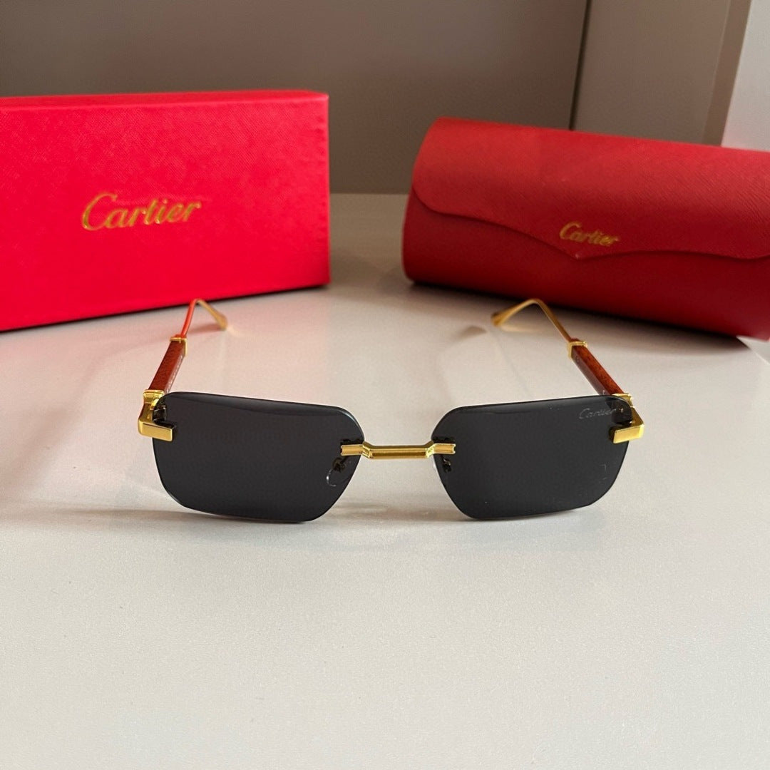 Cartier Lightweight Metal Rimless Silver Lens Sunglasses for Men & Wo - 487295 - detail image 2