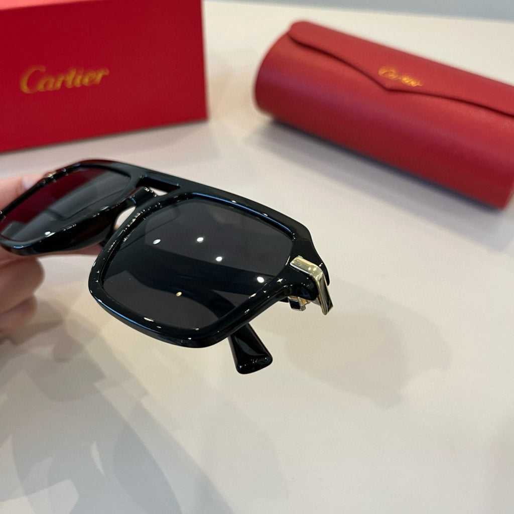 Cartier Aviator Black Lens Sunglasses for Men - detail image 5