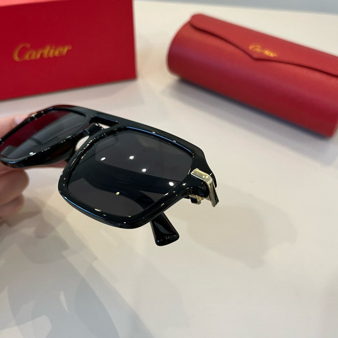 Cartier Aviator Black Lens Sunglasses for Men - detail image 5