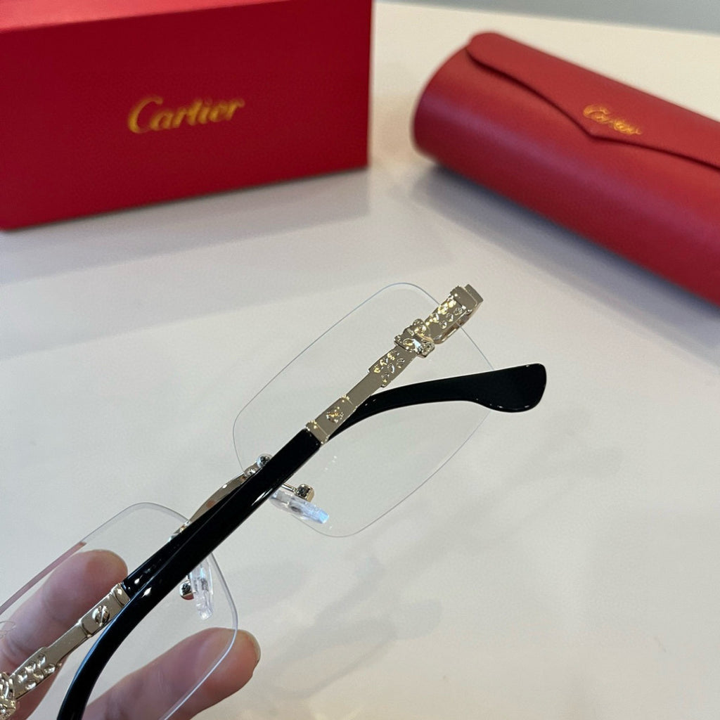 Cartier Lightweight Metal Rimless Silver Lens Sunglasses for Men & Wo - 998271 - detail image 9