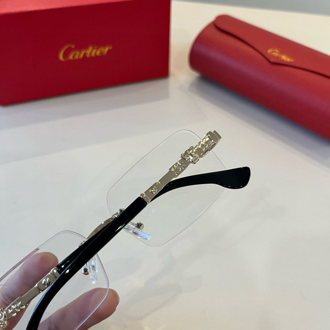 Cartier Lightweight Metal Rimless Silver Lens Sunglasses for Men & Wo - 998271 - detail image 9