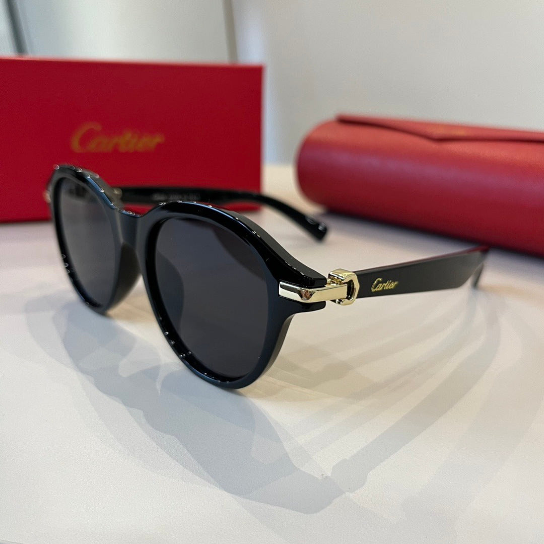 Cartier Lightweight Metal Rimless Black Lens Sunglasses for Men & Wom - 487297 - detail image 3