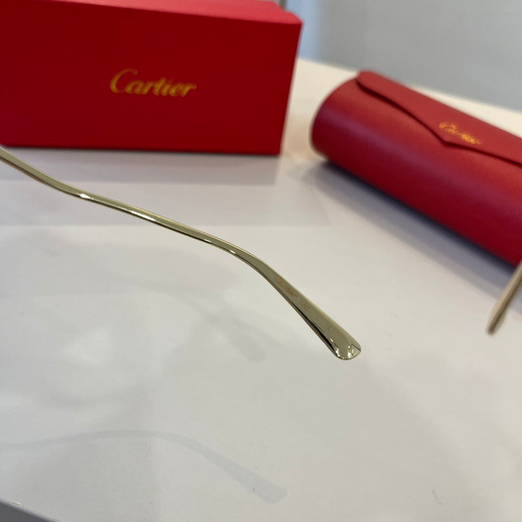 Cartier Lightweight Metal Rimless Silver Lens Sunglasses for Men & Wo - 487300 - detail image 7