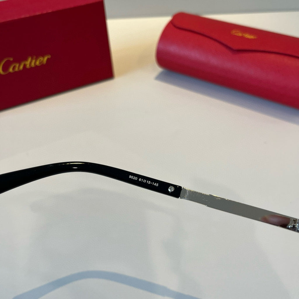 Cartier Lightweight Metal Rimless Silver Lens Sunglasses for Men & Wo - 935104 - detail image 6