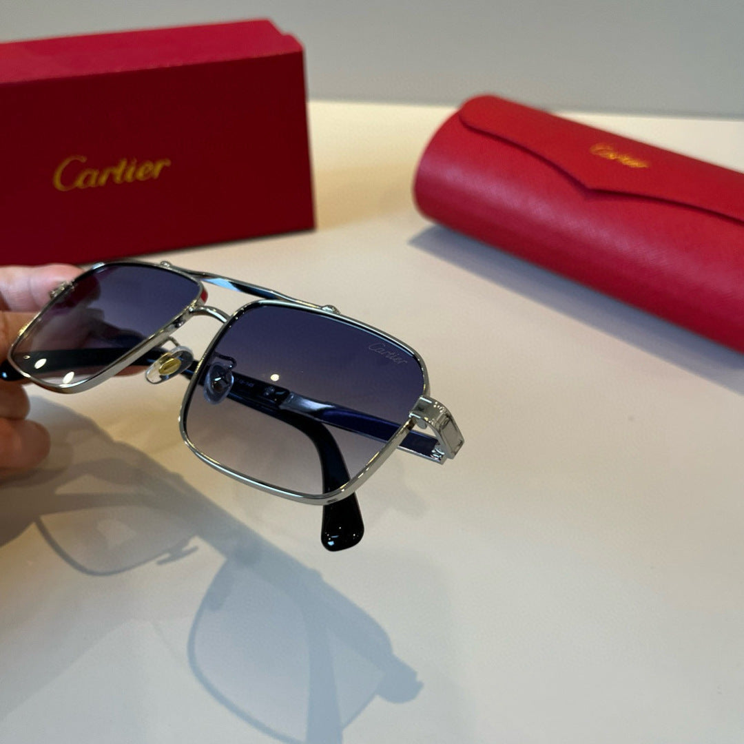 Cartier Lightweight Metal Rimless Silver Lens Sunglasses for Men & Wo - 935104 - detail image 9