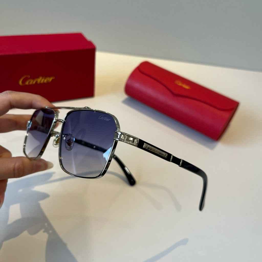 Cartier Lightweight Metal Rimless Silver Lens Sunglasses for Men & Wo - 935104 - detail image 4