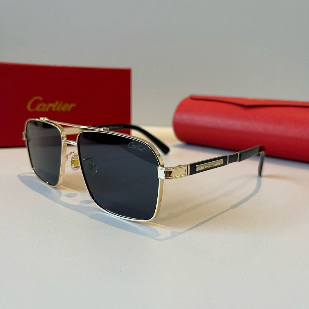 Cartier Lightweight Metal Rimless Brown Lens Sunglasses for Men & Wom - 935105 - detail image 3