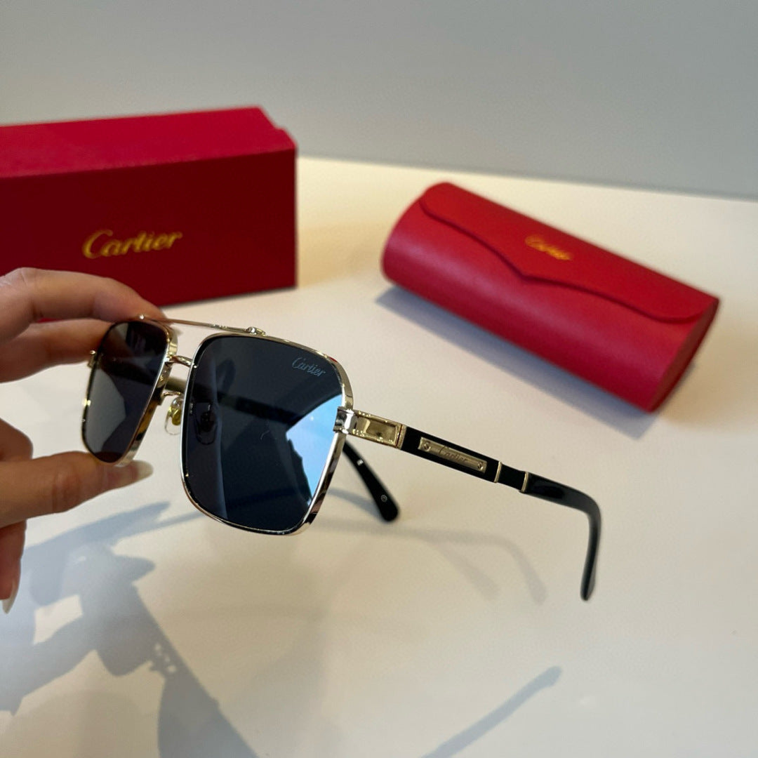 Cartier Lightweight Metal Rimless Brown Lens Sunglasses for Men & Wom - 935105 - detail image 4