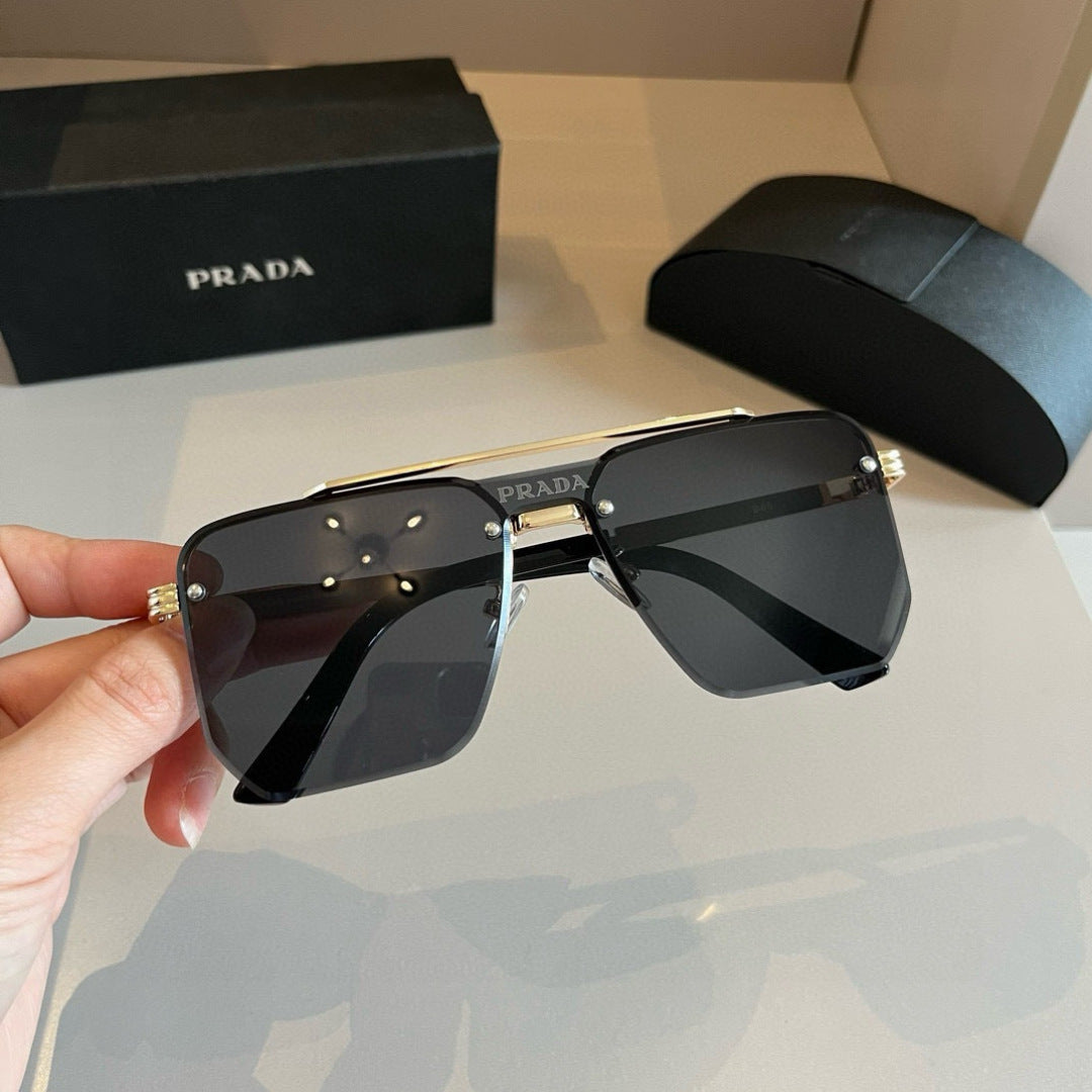 Prada Polarized Fashion Gold Lens Sunglasses for Men - 358439 - detail image 6