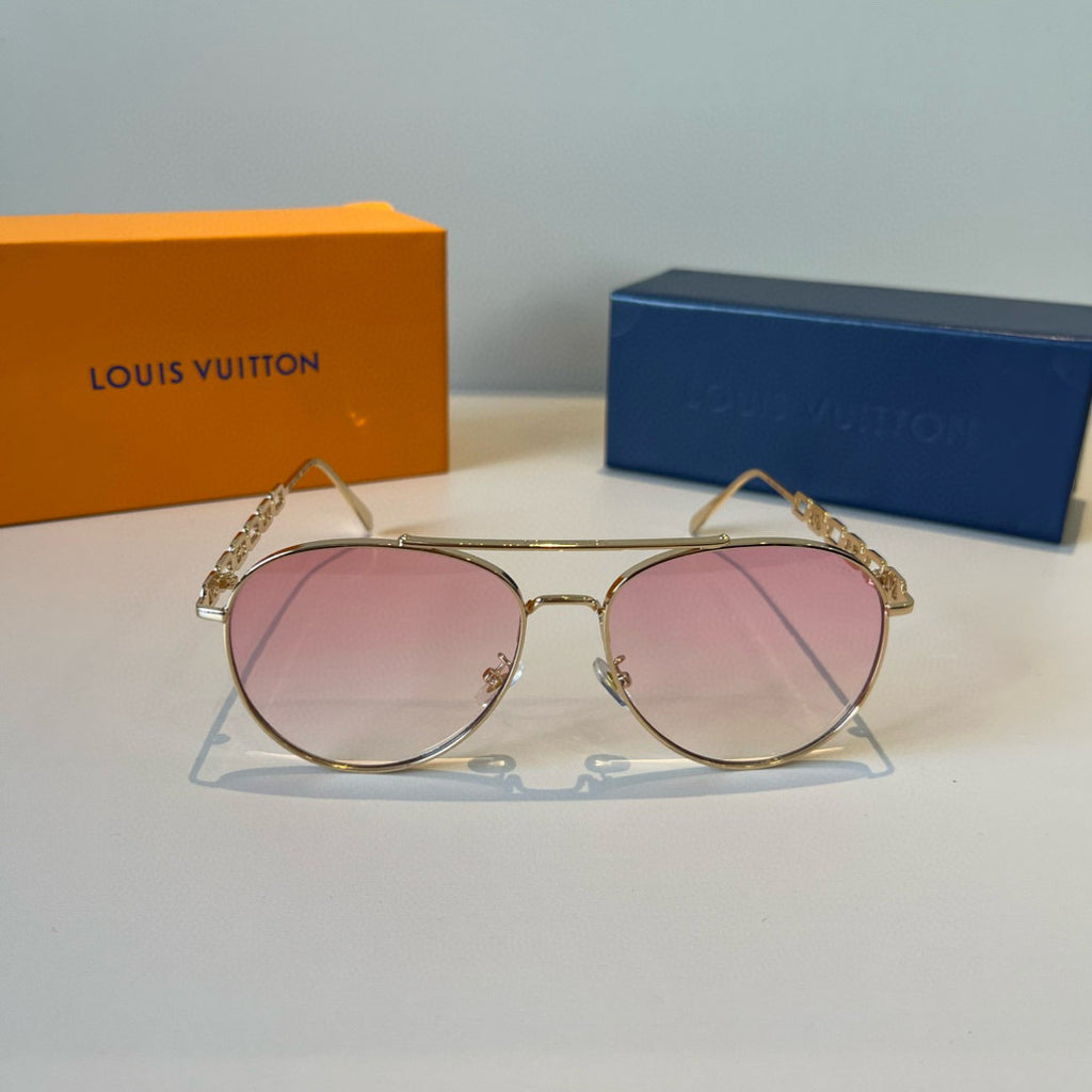 Louis Vuitton Metal Aviator Brown Lens Sunglasses for Men & Women - 997422 - detail image 2