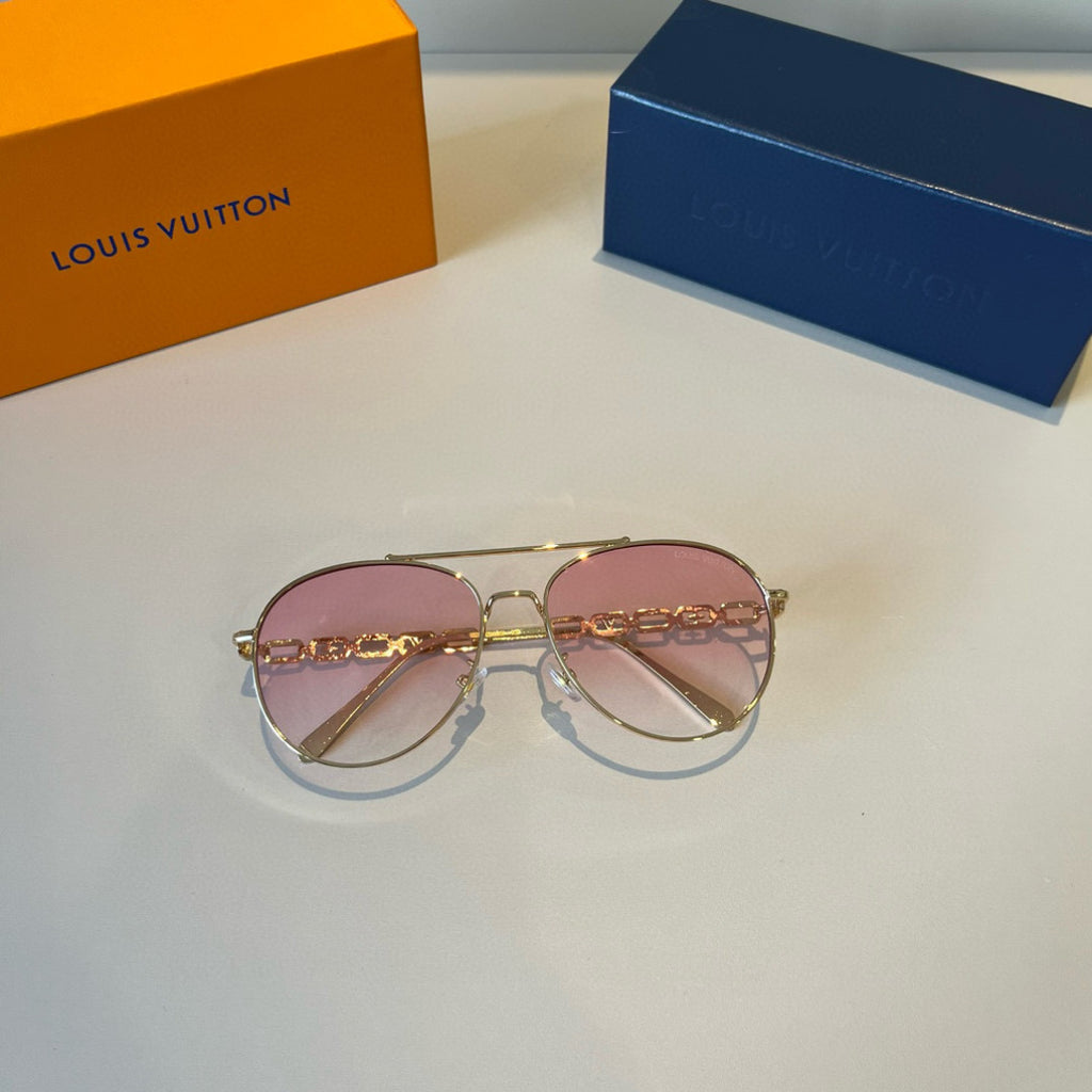 Louis Vuitton Metal Aviator Brown Lens Sunglasses for Men & Women - 997422 - detail image 8