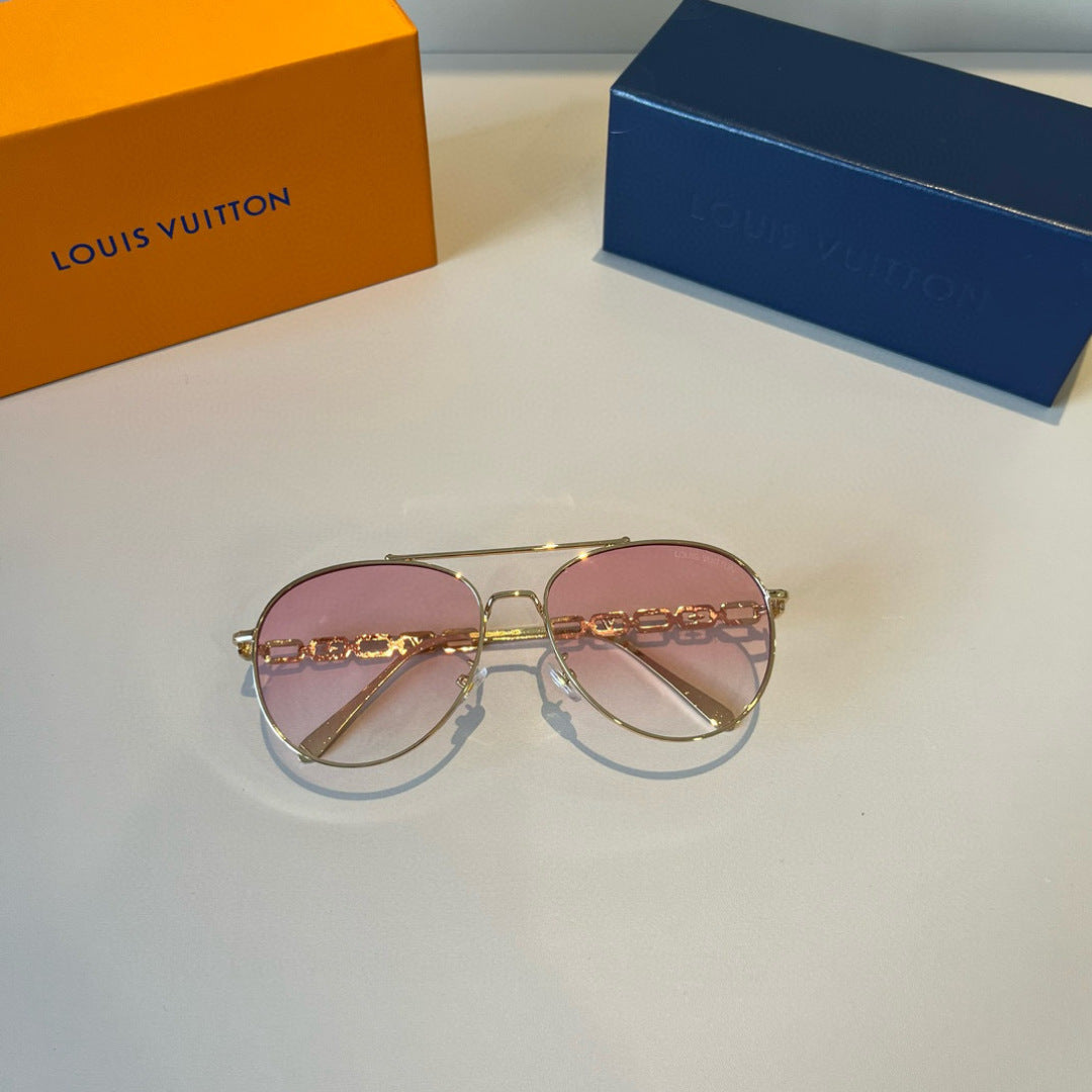 Louis Vuitton Metal Aviator Brown Lens Sunglasses for Men & Women - 997422 - detail image 8