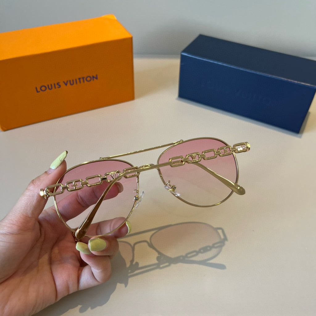 Louis Vuitton Metal Aviator Brown Lens Sunglasses for Men & Women - 997422 - detail image 5
