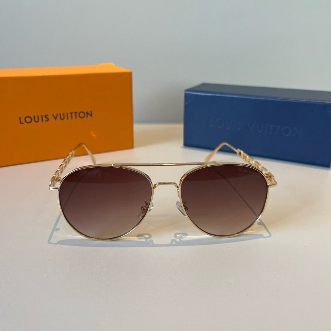 Louis Vuitton Metal Aviator Brown Lens Sunglasses for Men & Women - 997424 - detail image 2