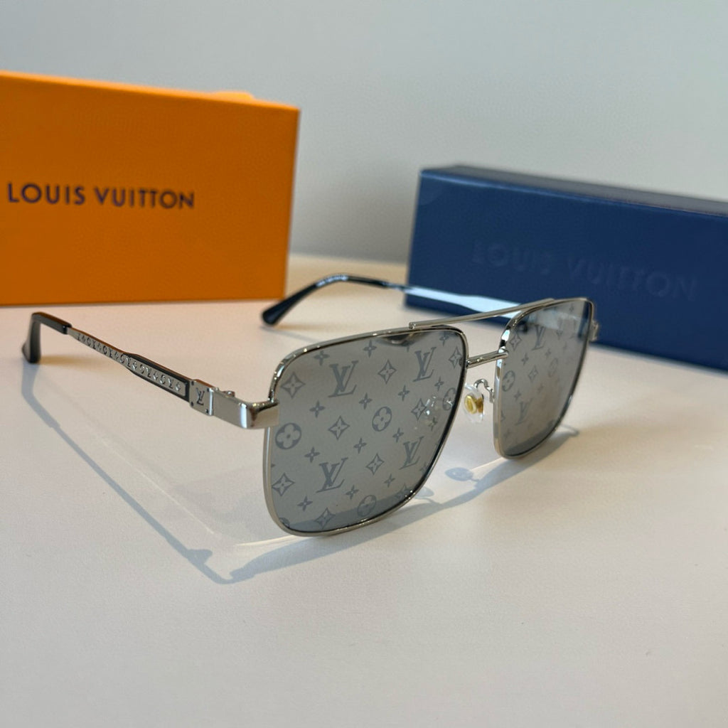 Louis Vuitton Metal Aviator Silver Lens Sunglasses for Men & Women - 997425