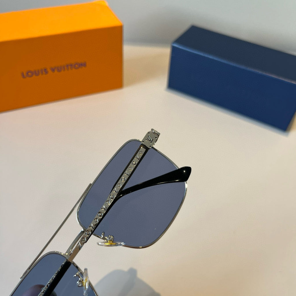 Louis Vuitton Metal Aviator Blue Lens Sunglasses for Men & Women - 997427 - detail image 6