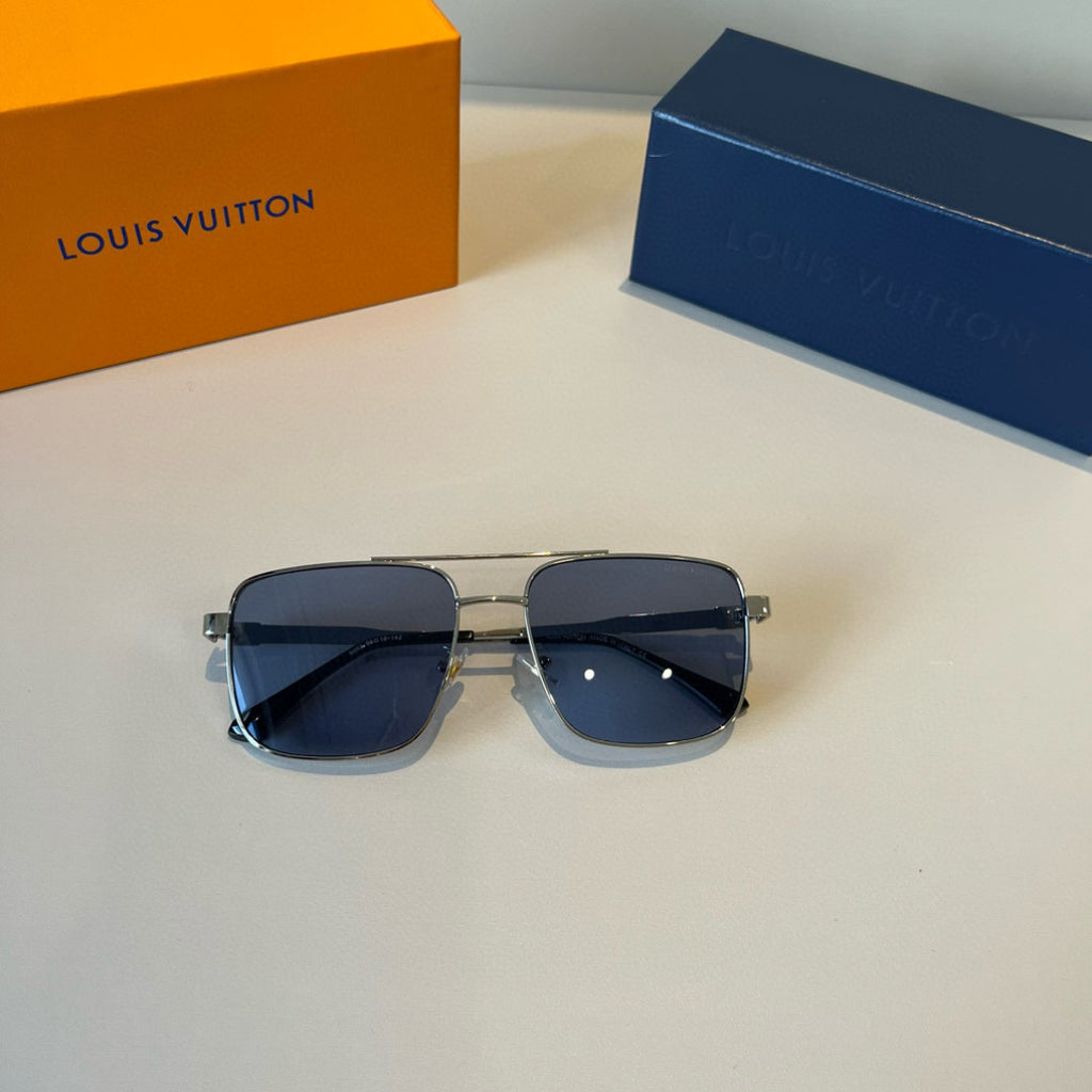 Louis Vuitton Metal Aviator Blue Lens Sunglasses for Men & Women - 997427 - detail image 4