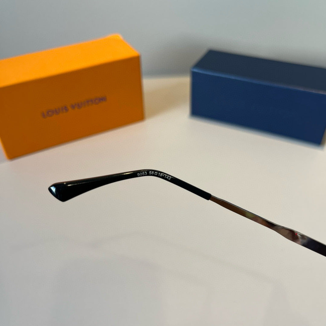 Louis Vuitton Metal Aviator Blue Lens Sunglasses for Men & Women - 997427 - detail image 9