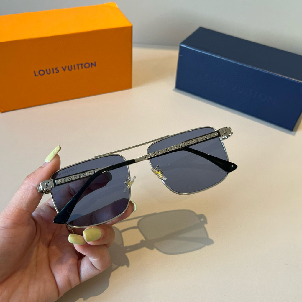 Louis Vuitton Metal Aviator Blue Lens Sunglasses for Men & Women - 997427 - detail image 7