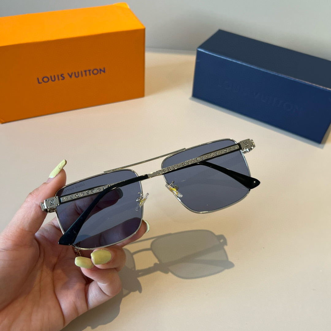 Louis Vuitton Metal Aviator Blue Lens Sunglasses for Men & Women - 997427 - detail image 7
