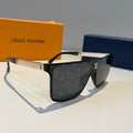Louis Vuitton Metal Aviator Black Lens Sunglasses for Men & Women - 997428