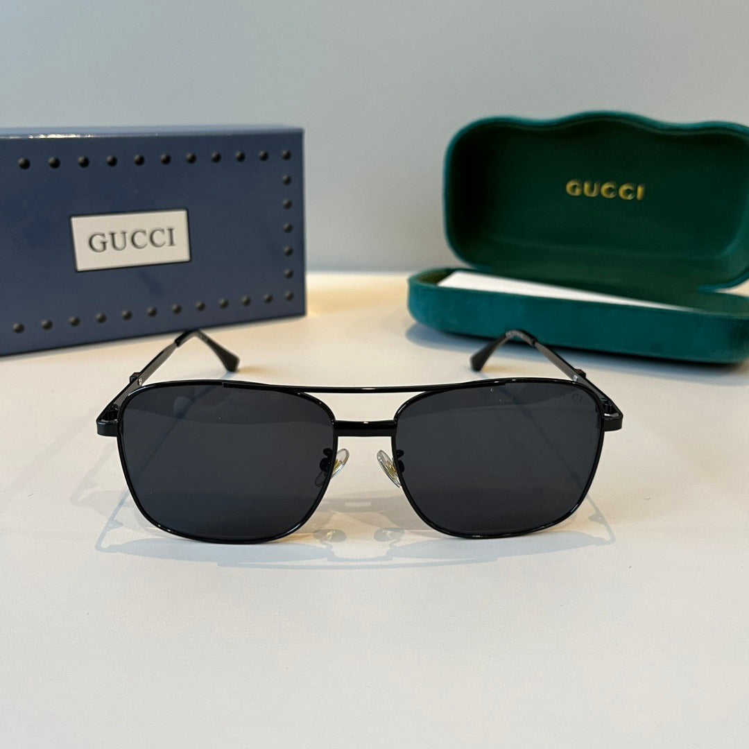 Gucci Metal Aviator Black Lens Sunglasses for Men & Women - 997591 - detail image 2