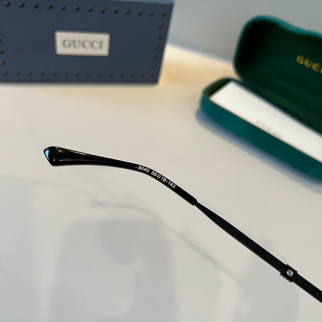 Gucci Metal Aviator Black Lens Sunglasses for Men & Women - 997591 - detail image 6