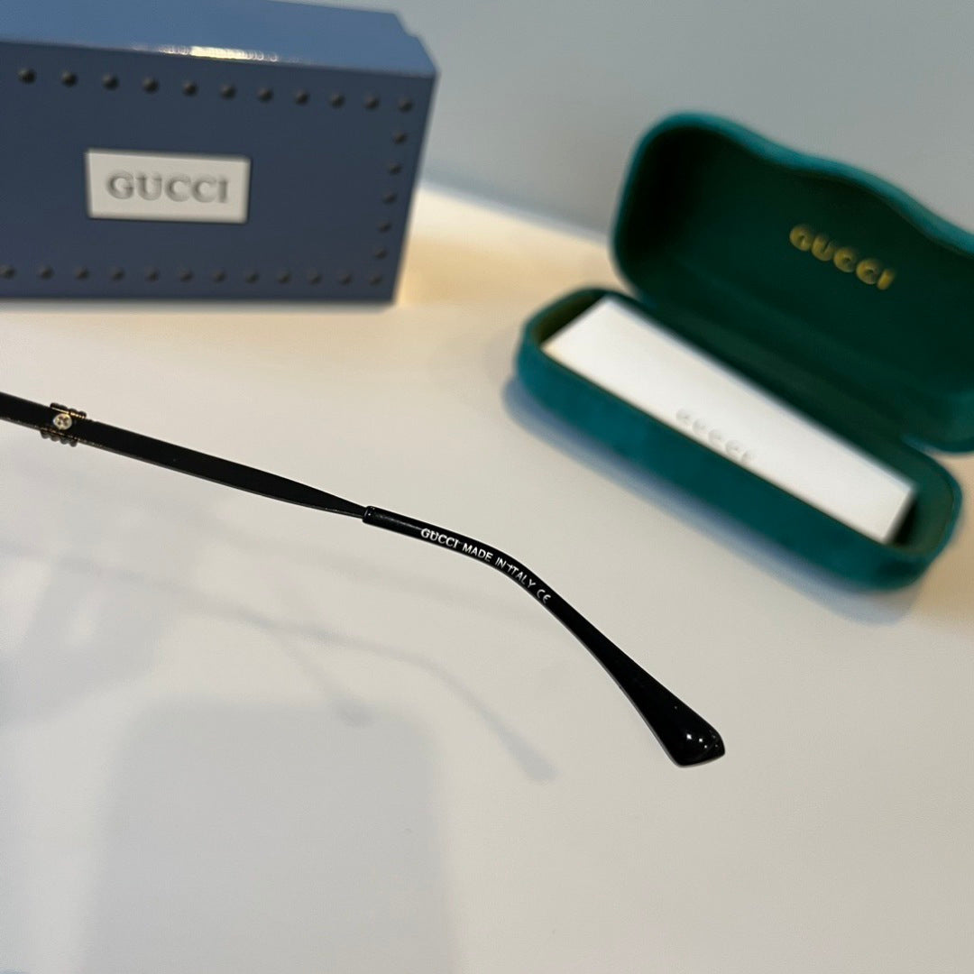 Gucci Metal Aviator Black Lens Sunglasses for Men & Women - 997591 - detail image 5