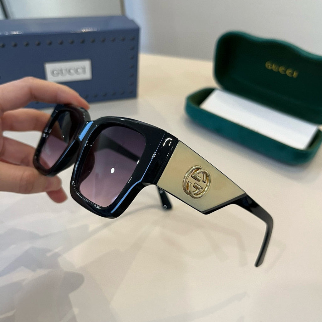 Gucci Oversized Silver Lens Sunglasses for Women - 398290 - detail image 4