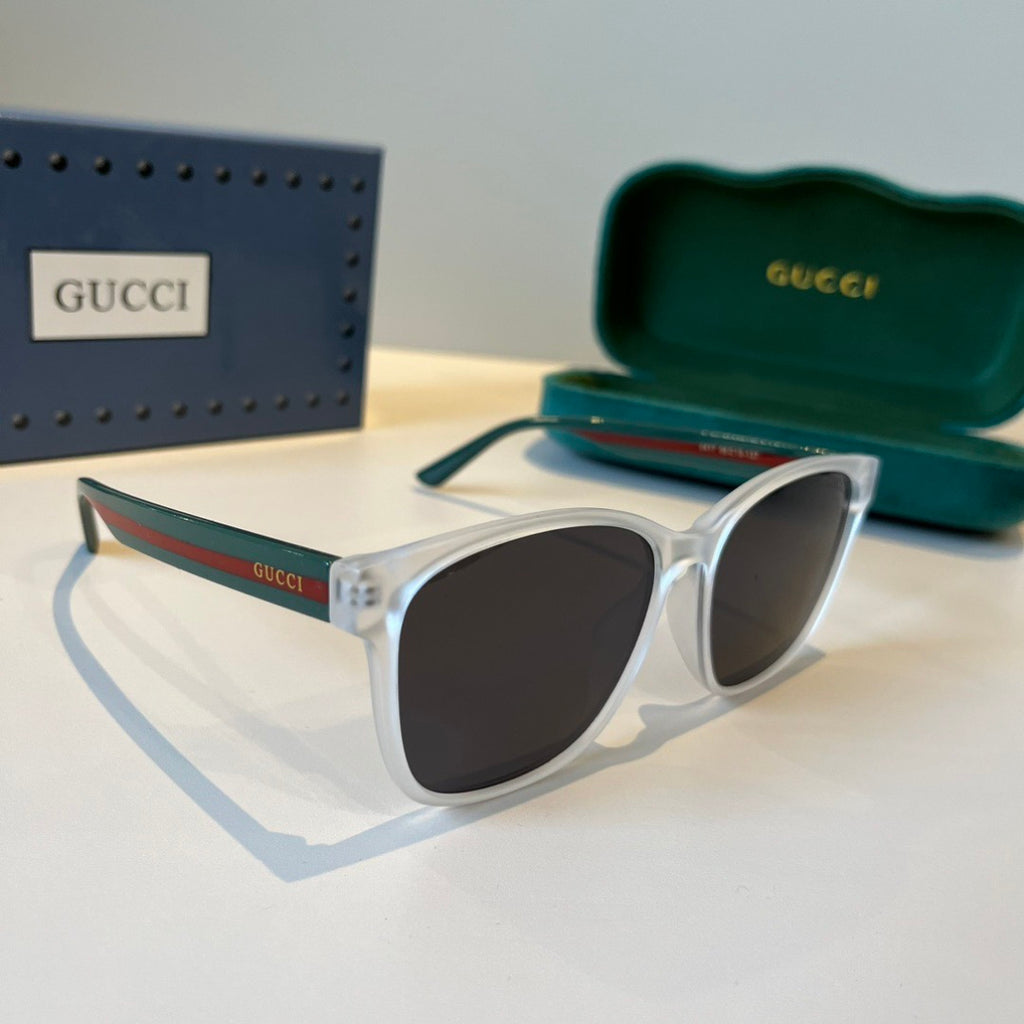 Gucci Metal Aviator Black Lens Sunglasses for Men & Women - 997595