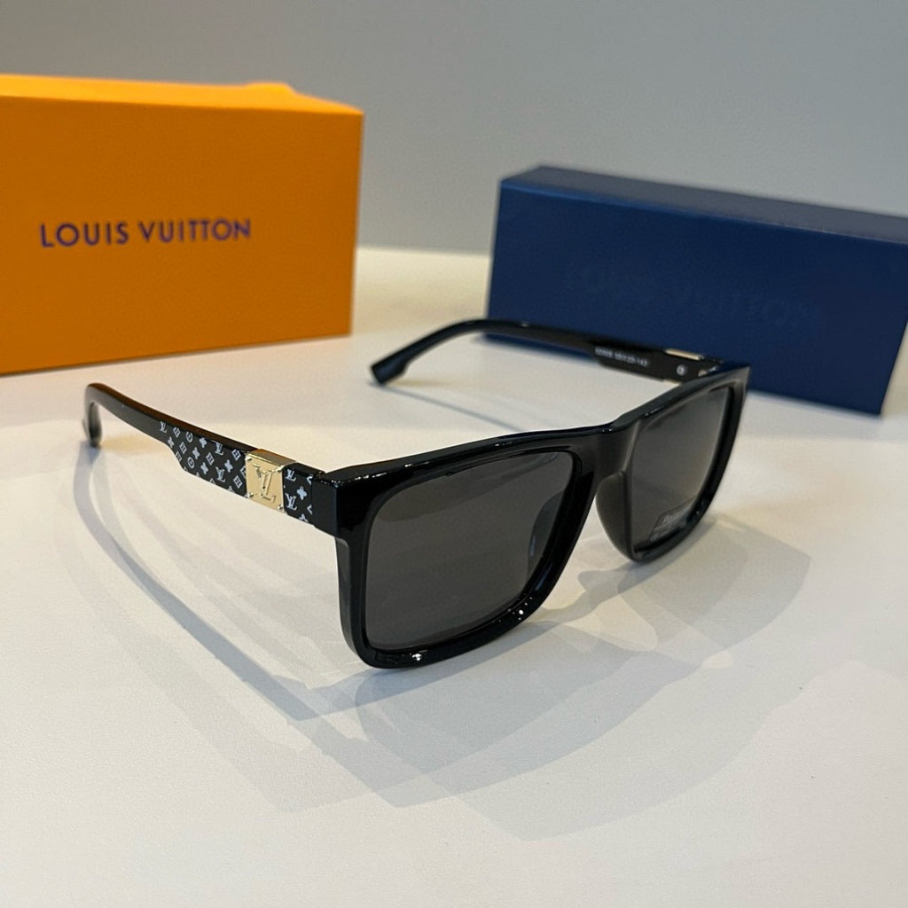 Louis Vuitton Metal Aviator Black Lens Sunglasses for Men & Women - 866887