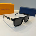 Louis Vuitton Metal Aviator Black Lens Sunglasses for Men & Women - 866887