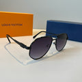 Louis Vuitton Metal Aviator Black Lens Sunglasses for Men & Women - 866891