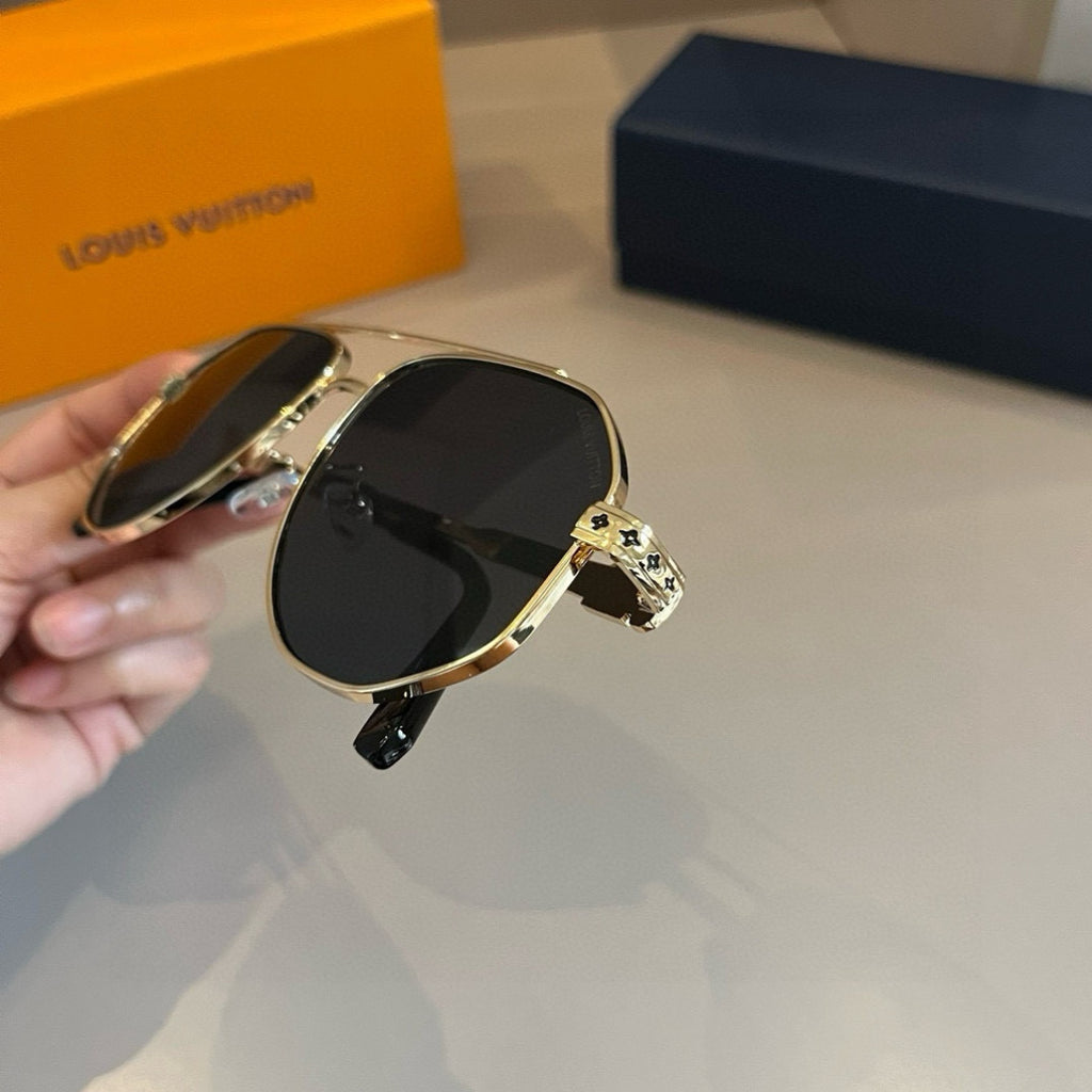 Louis Vuitton Metal Aviator Gold Lens Sunglasses for Men & Women - 866892 - detail image 8