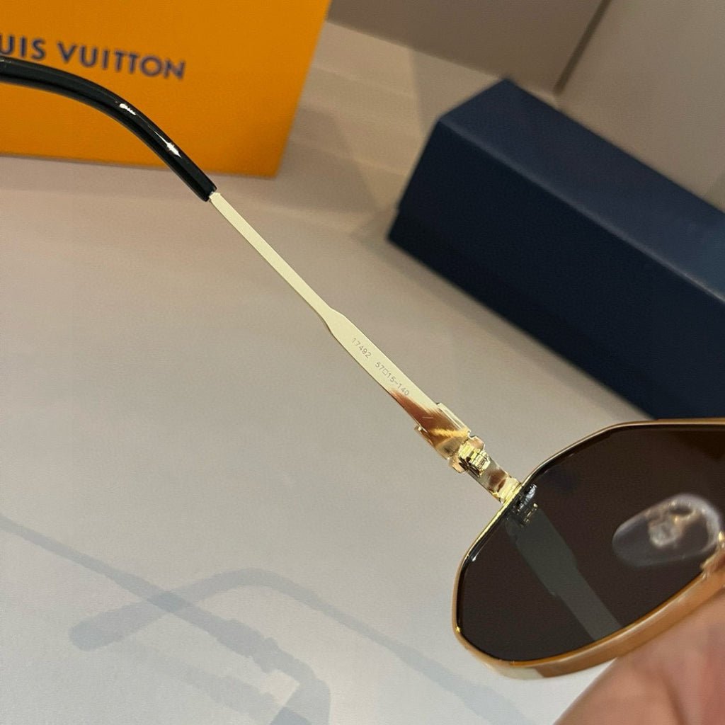 Louis Vuitton Metal Aviator Gold Lens Sunglasses for Men & Women - 866892 - detail image 10