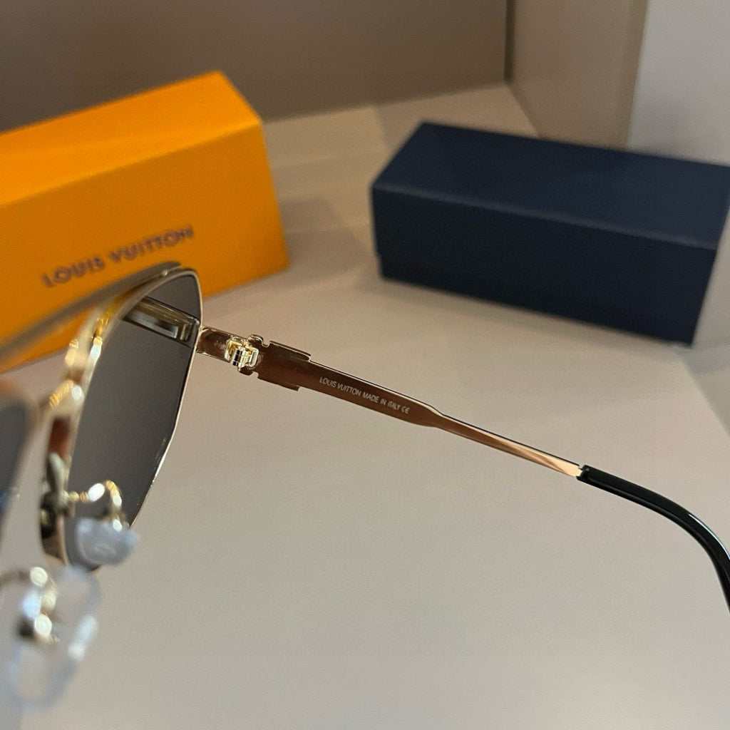 Louis Vuitton Metal Aviator Gold Lens Sunglasses for Men & Women - 866892 - detail image 9