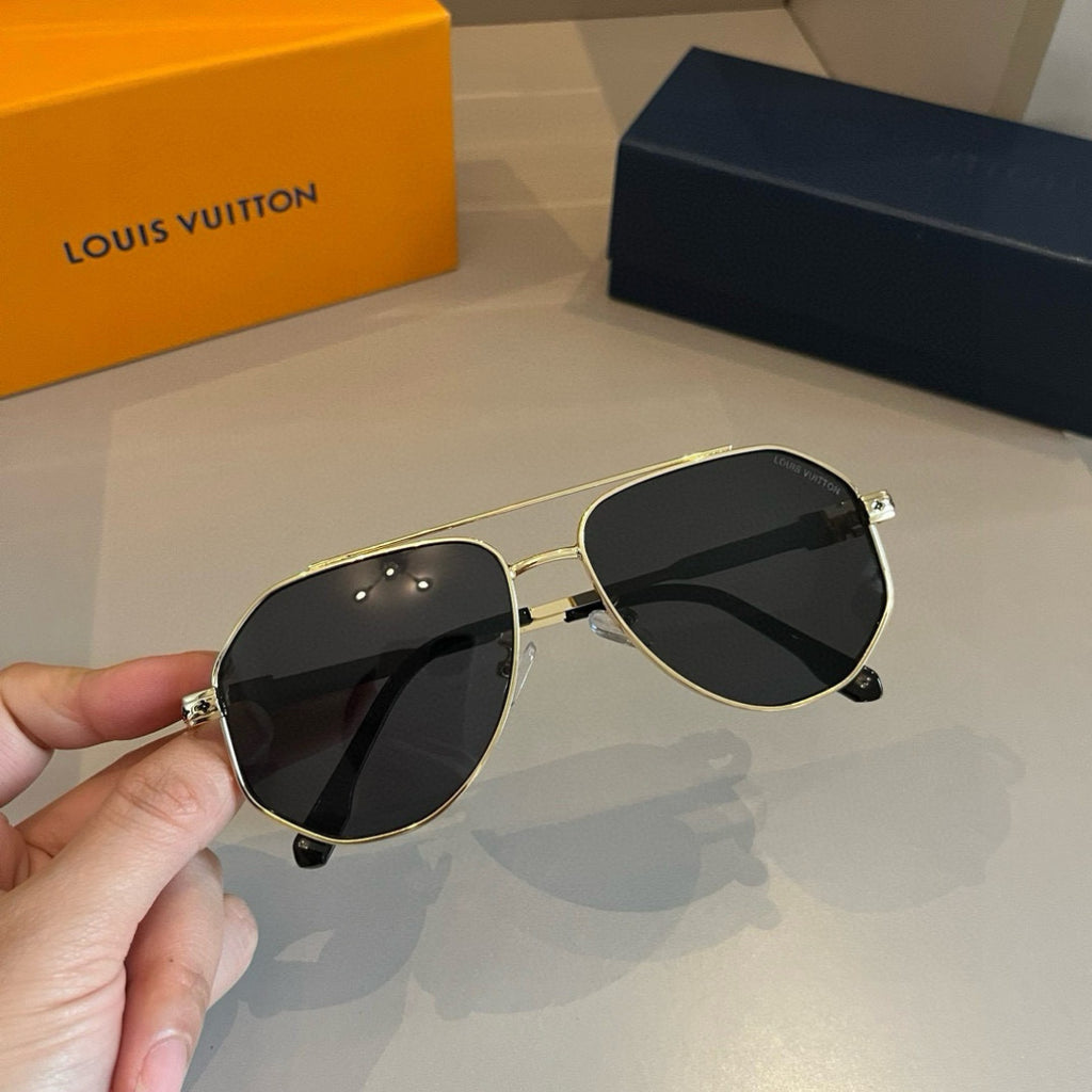 Louis Vuitton Metal Aviator Gold Lens Sunglasses for Men & Women - 866892 - detail image 6