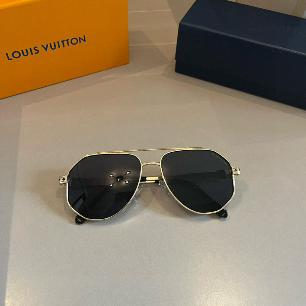 Louis Vuitton Metal Aviator Gold Lens Sunglasses for Men & Women - 866892 - detail image 4
