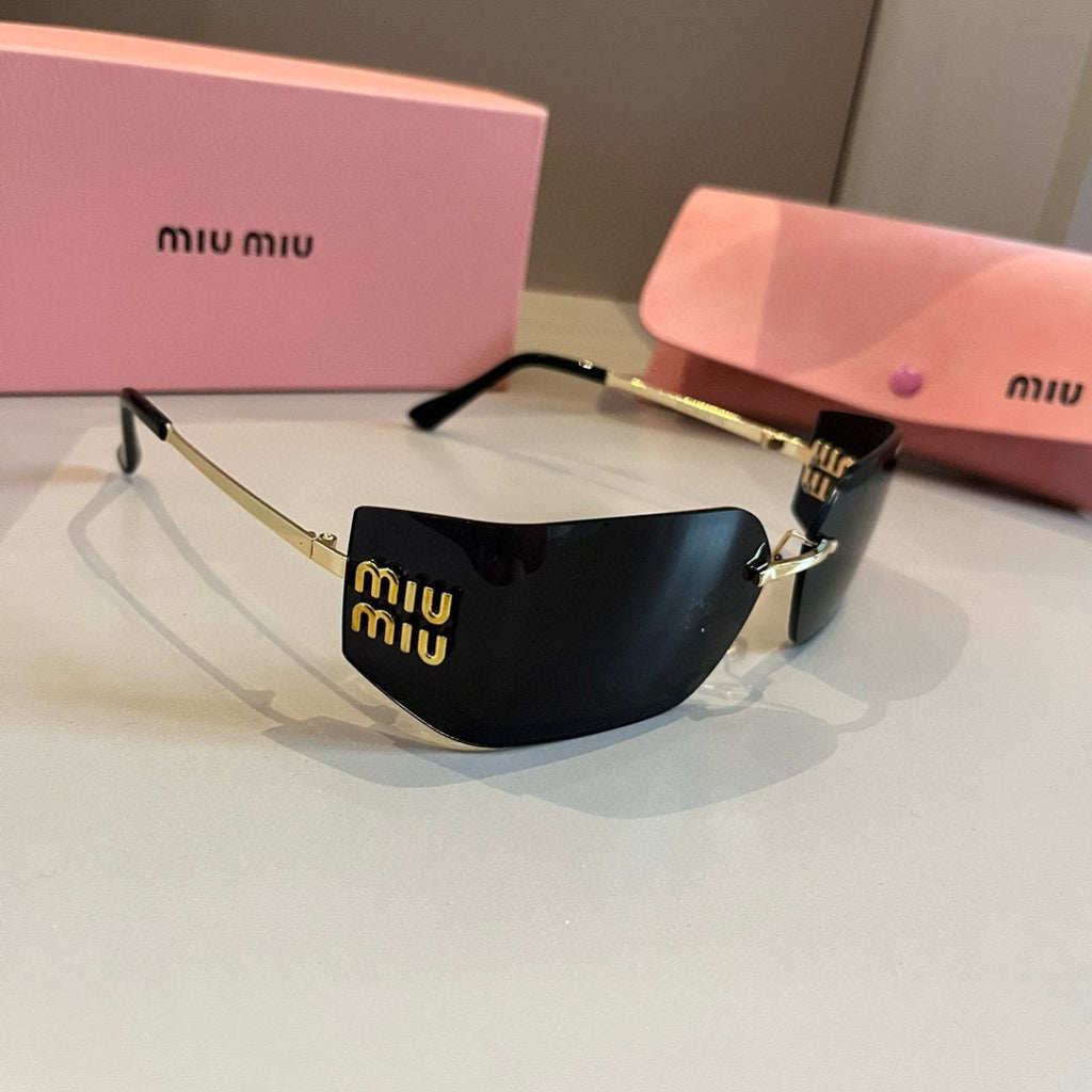 Miu Miu Fashion Black Lens Sunglasses for Men & Women - 998418