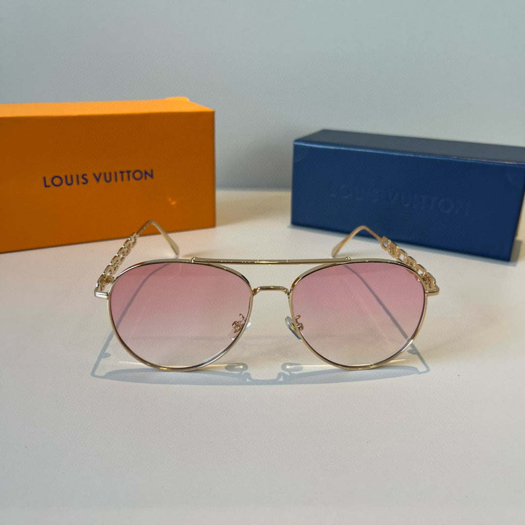 Louis Vuitton Metal Aviator Brown Lens Sunglasses for Men & Women - 464729 - detail image 2