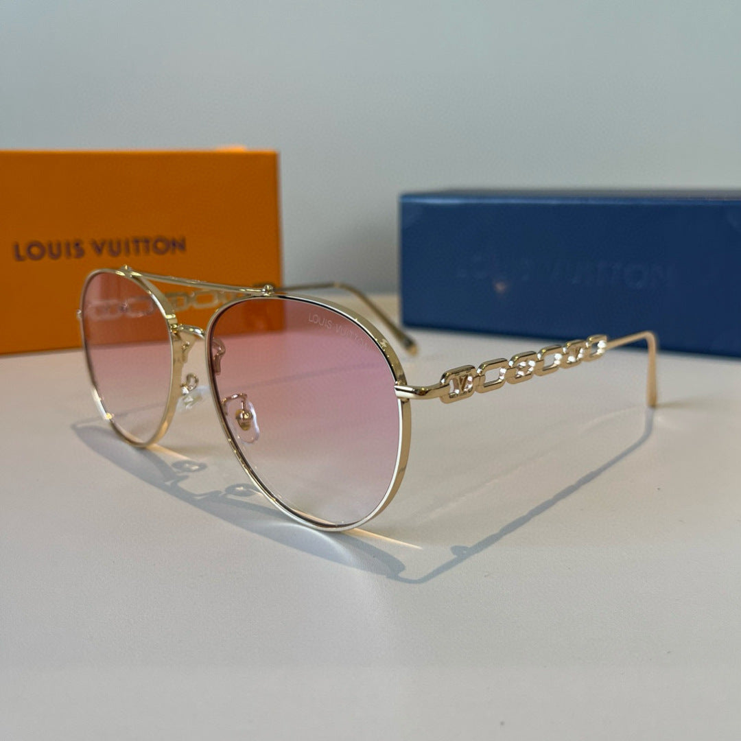 Louis Vuitton Metal Aviator Brown Lens Sunglasses for Men & Women - 866879 - detail image 3